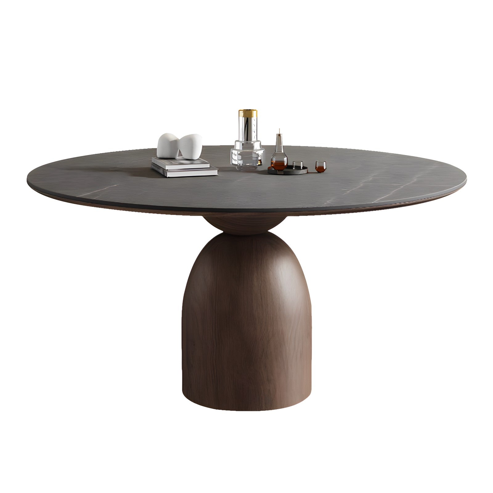 Solid wood round pedestal table discount