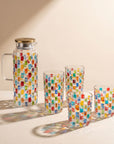 Set da portata Tessera: brocca + 4 bicchieri