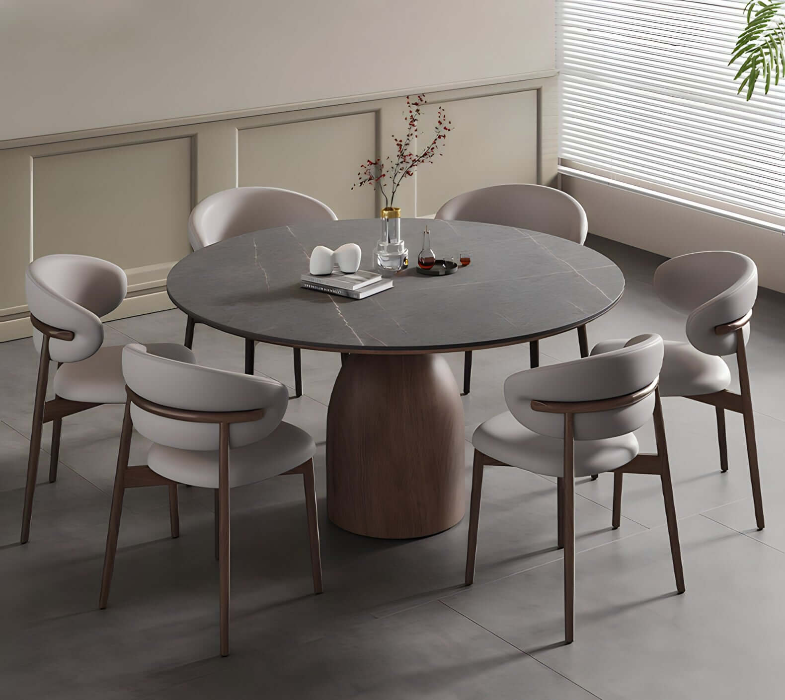 Solid Wood Round Table - Main Image