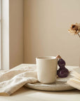 Fruit Handle Ceramic Mug — deep purple colorway