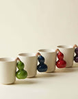 Fruit Handle Ceramic Mug — navy blue colorway