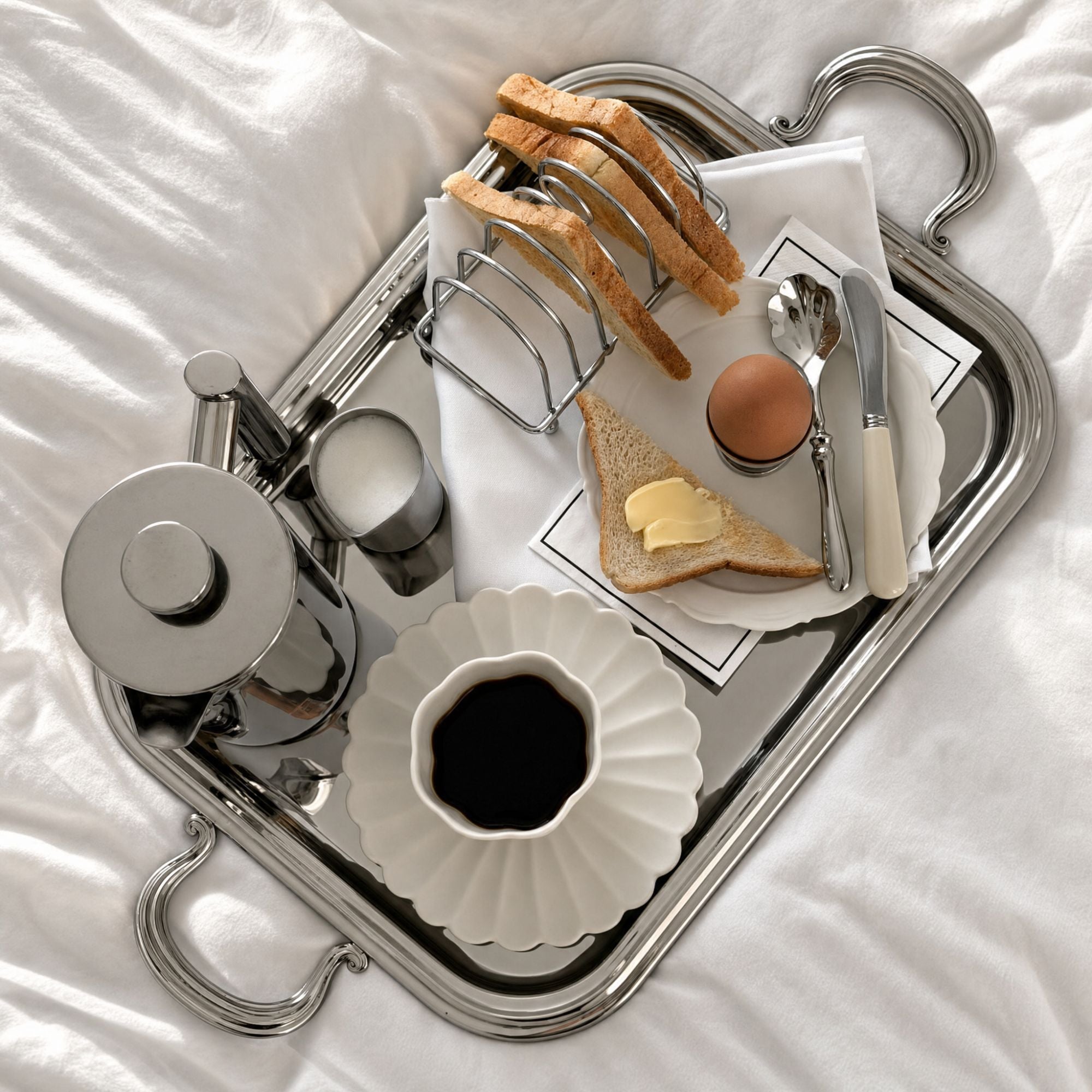 Signature Mirror Stainless Steel Serving Tray | LoveÉcru