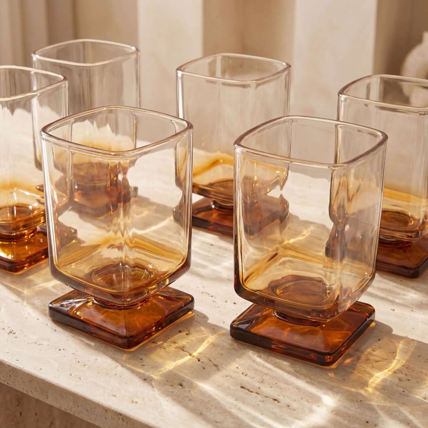 Sculpted Pedestal Glass