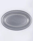 Vintage INOX oval plate made of durable 18-8 stainless steel, showcasing a chic and versatile design for various uses.