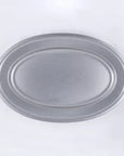 Stainless steel VINTAGE INOX oval plate with a chic design, suitable for various occasions. Durable and long-lasting tableware.