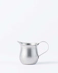 Stainless steel VINTAGE INOX cafeteria milk jug, 80ml, chic design from Japan, dishwasher safe.