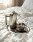 Morning Coffee Set, oval tray with Monaco cup and French press