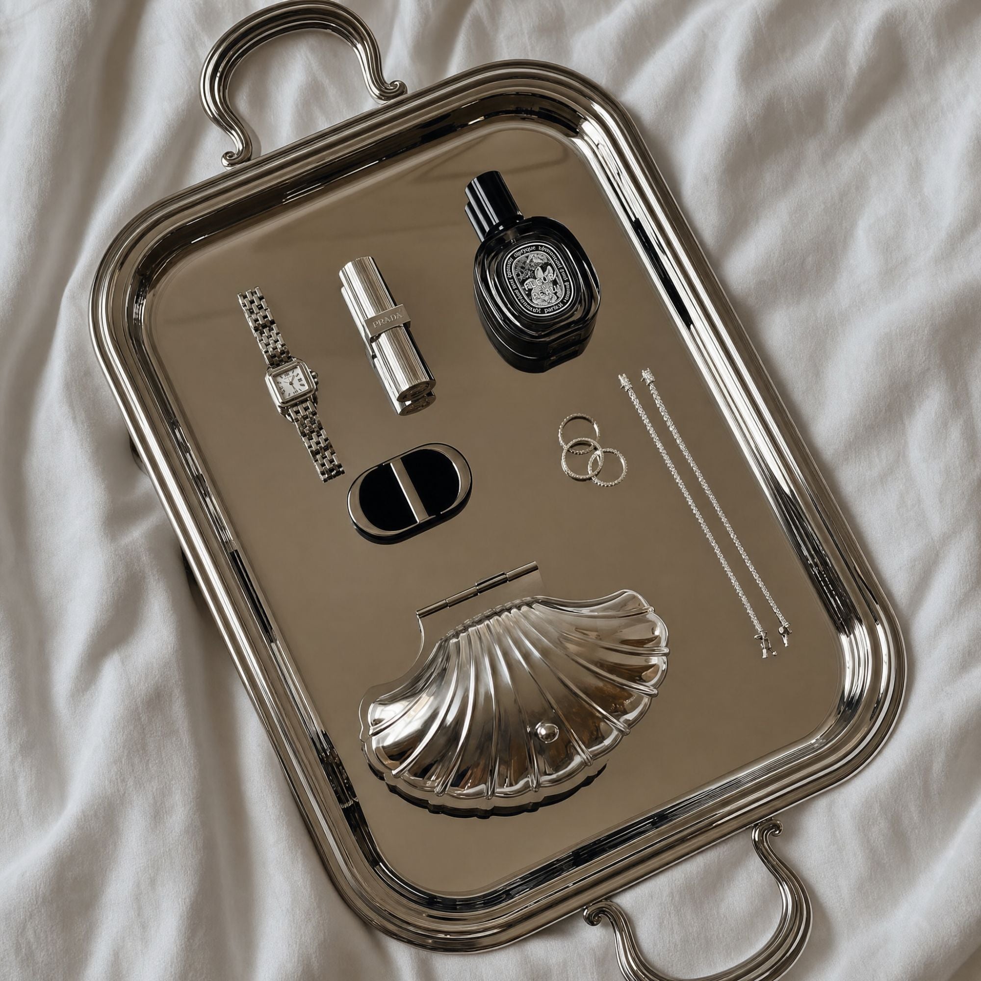 Signature Mirror Stainless Steel Serving Tray | LoveÉcru