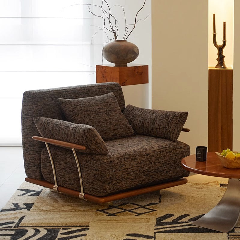 Stylish Nozomi Banca Sofa by LoveÉcru in modern living room setting with accent decor and natural lighting.
