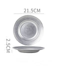 Artisan Pasta Plate 21 cm, diameter and 2.5 cm height markings