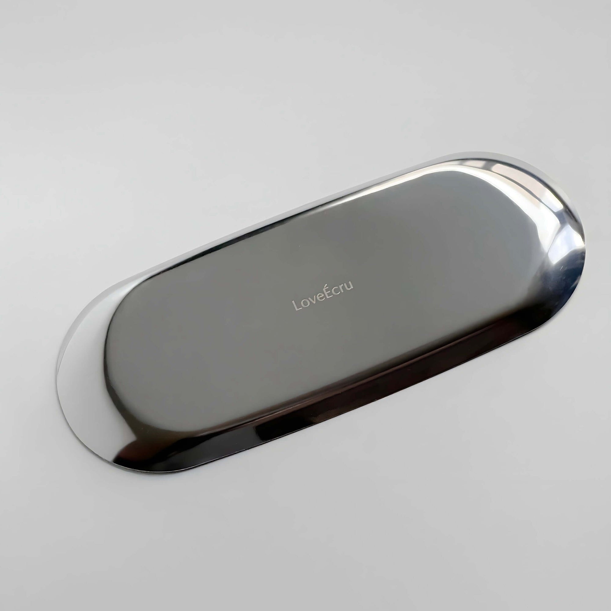 Sleek stainless steel tray from Milano Duo Set, ideal for modern minimalist settings.