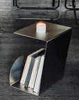 Bauhaus Steel Accent Table & Magazine Holder