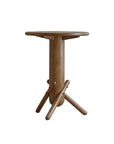 Wooden Clown Table with playful design, inspired by building blocks, featuring unique legs and versatile use for various spaces.