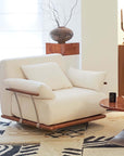 Luxurious Nozomi Banca Sofa in a modern living room setting, featuring plush cushions and elegant design by LoveÉcru furniture.