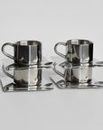 Venice Mirror Cup with a Saucer & Spoon