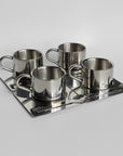 Venice Mirror Cup with a Saucer & Spoon