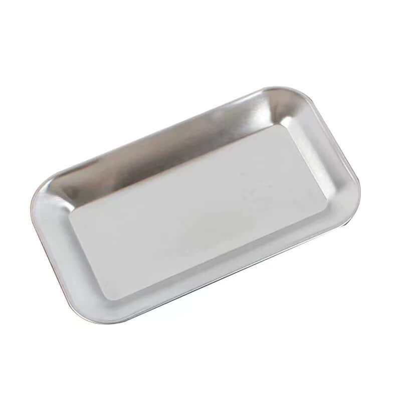 Urban Chic stainless steel serving tray, elegantly minimalist, rectangular design, durable and dishwasher safe.
