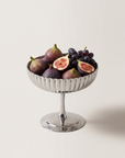 Fluted Dessert Coupe with figs and grapes