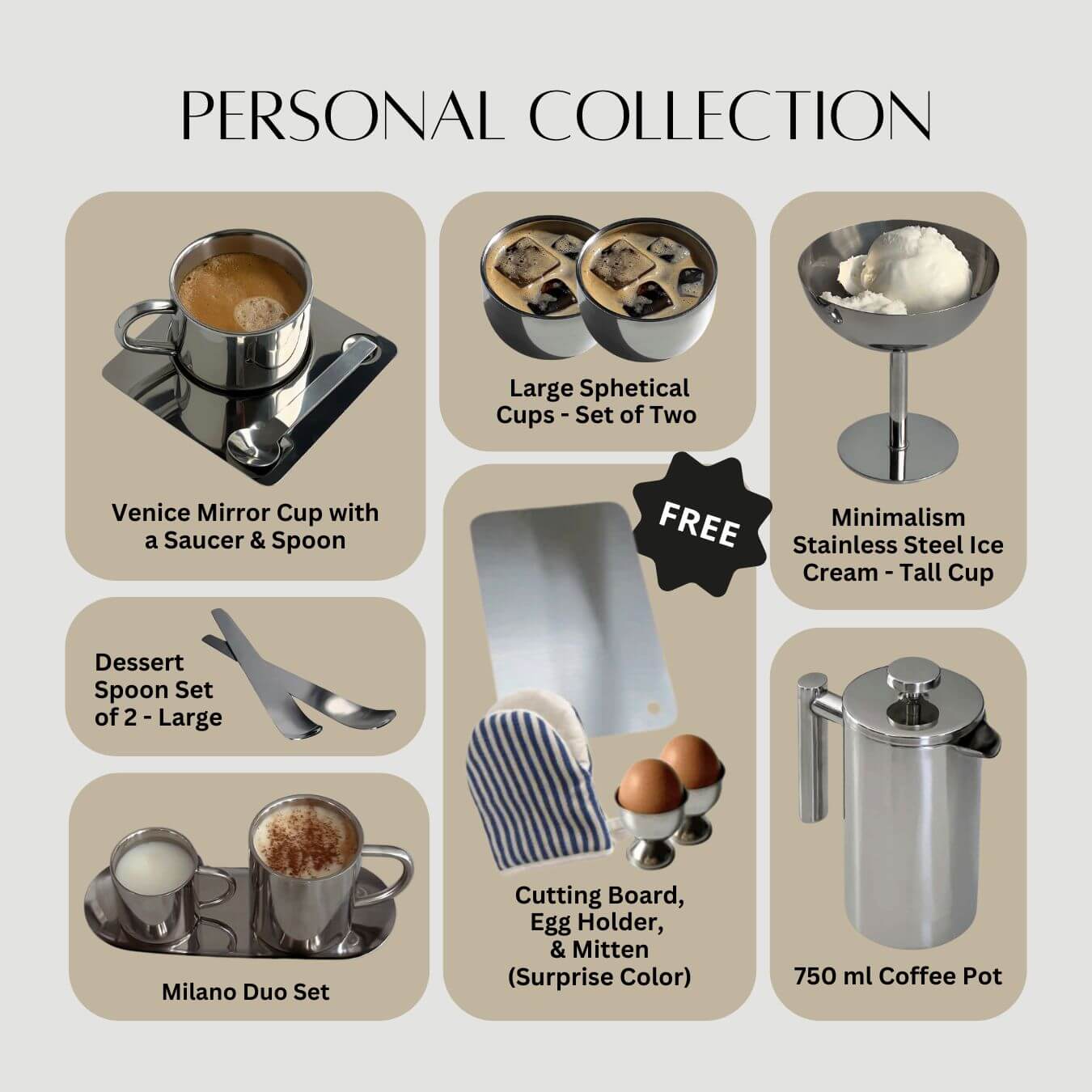 Persönliche Küchenutensilien-Kollektion – 11-teiliges Set – LoveÉcru
