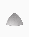 Sculpt Coaster, triangle shape in brushed stainless steel