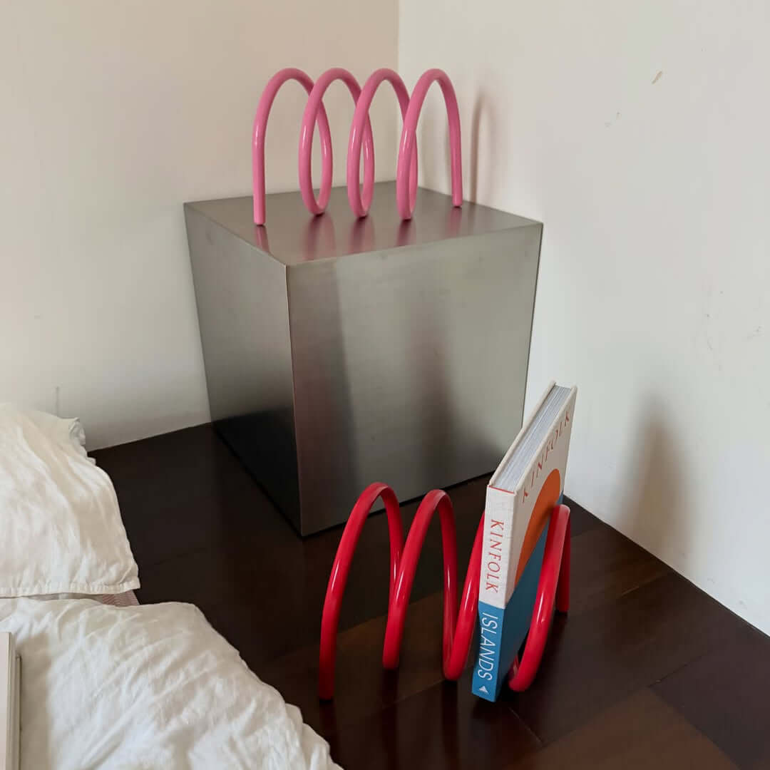 Spiral Book Holder – Sculptural Metal Bookend | LoveÉcru