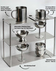 Aesthetic Stainless Bundle showcasing stainless steel essentials on Aira Stainless Shelf, perfect for elegant storage and display.