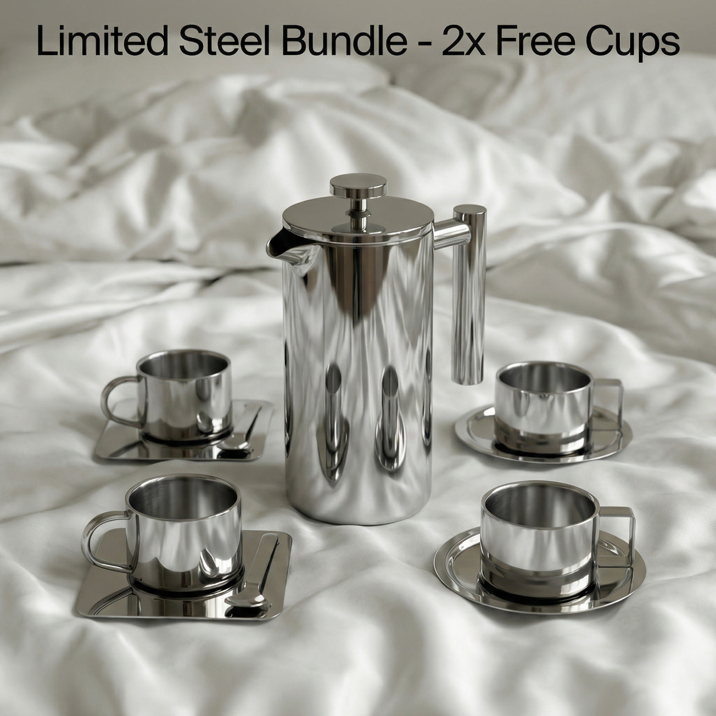 Limited Steel Bundle: 2x Free Cups Offer – LoveÉcru