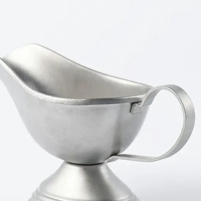 Vintage INOX stainless steel sauce pot with handle, elegant design, durable and dishwasher safe, made in Japan.