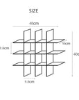 Stello Countertop Grid Shelf size dimensions illustration with labeled measurements in centimeters.