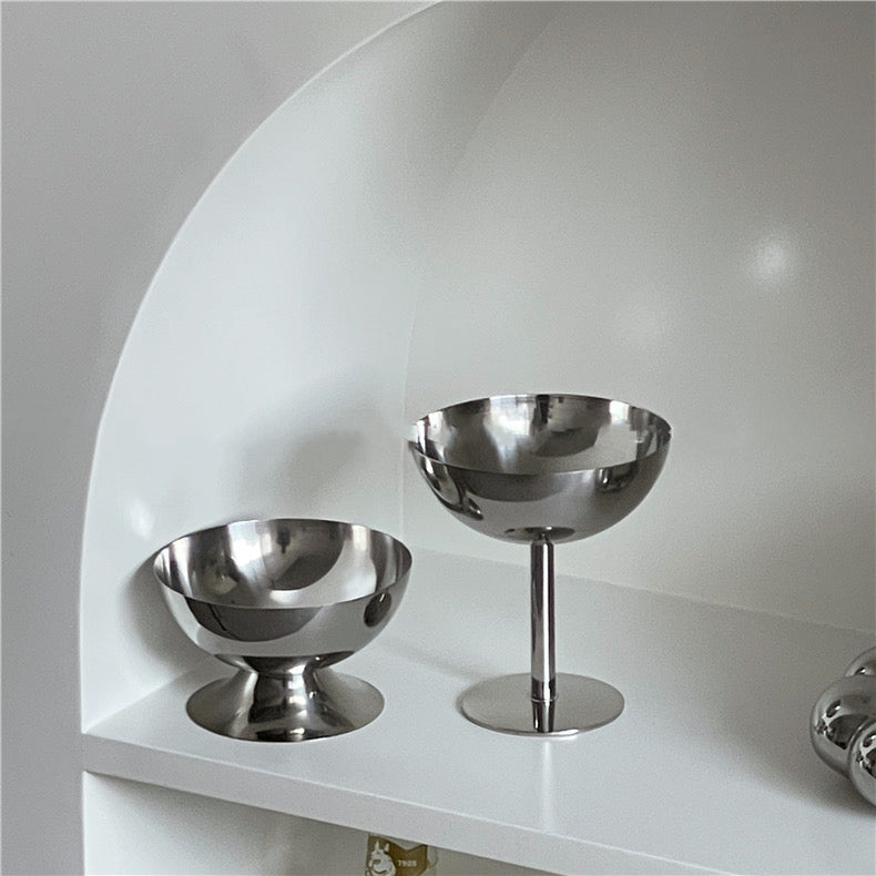 Double-Layer Glossy Stainless Steel Cups