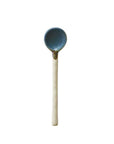 Marumitsu Bean Spoon with semi-matte glaze and rustic tip design, crafted from white clay for a warm, rustic touch