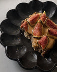 Rinka Plate 21cm with fig and nut butter toast, showcasing elegant Japanese porcelain craftsmanship by Kaneko Kohyo.