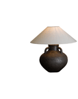Unique handmade Ear Table Lamp with old pottery base and simple design, offering soft light and warm ambiance.