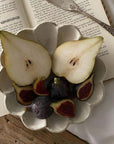 Elegant Rinka Bowl by Kaneko Kohyo with fresh pears and figs, showcasing its handmade Japanese craftsmanship. Versatile and stylish.