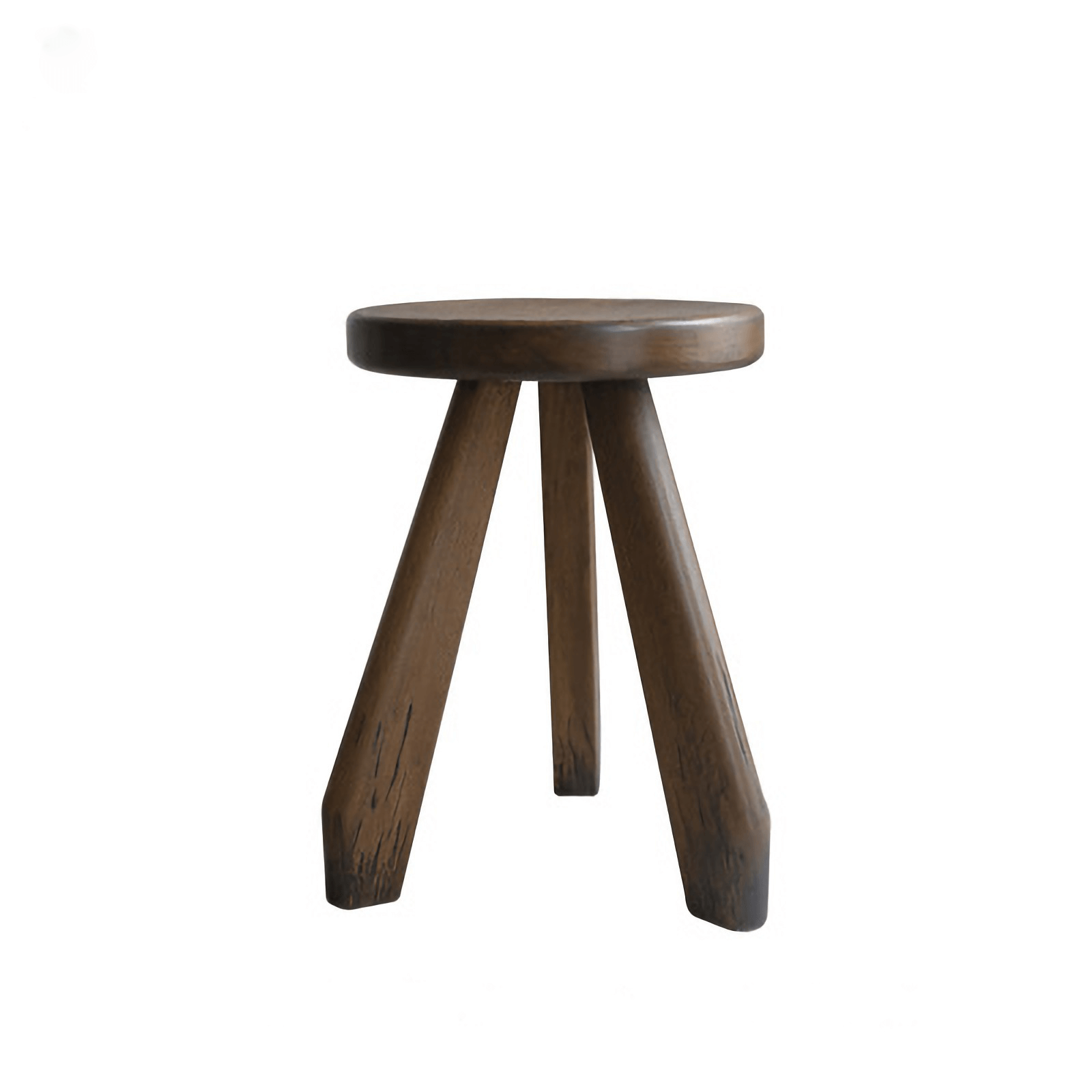 Meribel Stool made from imported teak wood, featuring manual polishing and high-temperature charcoal finish, inspired by Alps architecture.