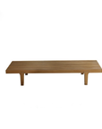 Elm wood fence coffee table with natural finish, stable and durable design, ideal for enhancing any room's ambiance.