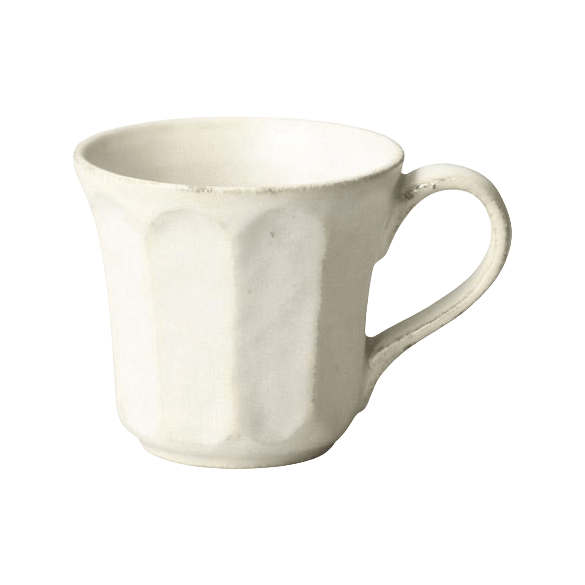 Elegant Rinka Mug made of porcelain, handmade in Japan. Microwave and dishwasher safe, part of the Rinka Mug & Plate Set.