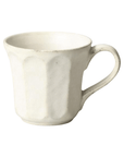 Elegant Rinka Mug made of porcelain, handmade in Japan. Microwave and dishwasher safe, part of the Rinka Mug & Plate Set.