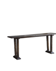 Chinese-style entrance table made of natural elm wood by Yinmu, featuring a polished texture from natural aging.