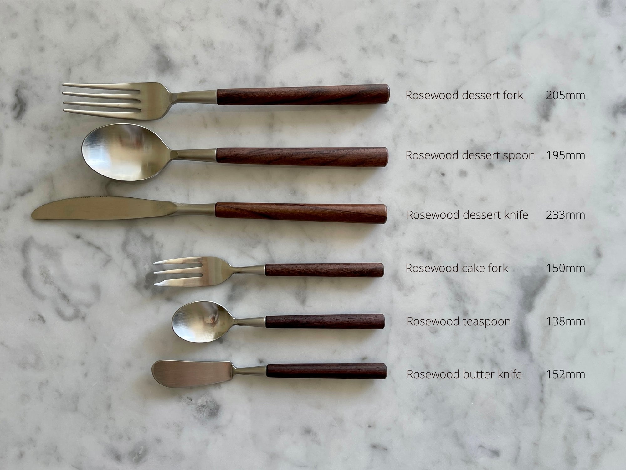 Elegant Rosewood cutlery set - SALUS Cutlery LoveÉcru