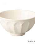 Rinka Large Soup Bowl 16.5cm Porcelain Flower Shape by Kaneko Kohyo, Japan - Elegant Tableware from Rinka Collection