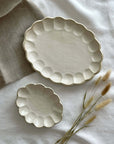 Rinka Oval Plates from Kaneko Kohyo, handcrafted porcelain with a floral design, perfect for enhancing any table setting.