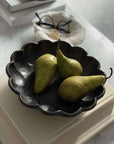 Elegant Rinka Bowl by Kaneko Kohyo with pears, handmade in Japan. Perfect for kitchen decor. Microwave and dishwasher safe.