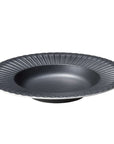 Storia Deep Plate 26cm with elegant lace edges and flecked lacquer finish, 260mm porcelain, Japan-made, dishwasher safe.