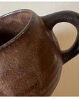 Rila Brown Mug with textured porcelain, handle close-up, microwave-safe, crafted by Kaneko Kohyo, matte finish, ideal hand fit