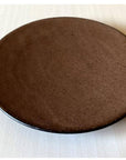 Rila Brown textured porcelain plate by Kaneko Kohei, 11.5cm diameter, handmade in Japan, warm matte finish.