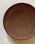 Rila Brown porcelain plate by Kaneko Kohei, 11.5cm diameter, warm matte texture, handmade in Japan, microwave and dishwasher safe.