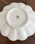 Bottom view of Rinka Plate 15cm, handcrafted porcelain by Kaneko Kohyo, showcasing unique design, made in Japan.