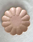 Pink Rinka porcelain plate from Japan with petal-like design, 14.5 cm, handmade, microwave and dishwasher safe.