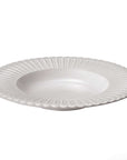 Storia Deep Plate 26cm with soft lace edges and flecked lacquer finish, elegant porcelain tableware from Japan.